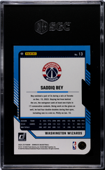 2024 Donruss #13 Saddiq Bey Silver Press Proof Die-Cut /75 SGC 9