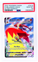 2022 Pokemon Sword and Shield Silver Tempest Trainer Gallery Blaziken Vmax #TG15 PSA 10