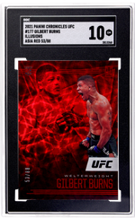 2021 Panini Chronicles UFC Illusions Asia Red Gilbert Burns #177 RC /88 SGC 10