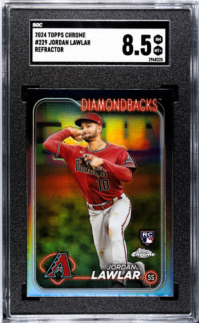 2024 Topps Chrome Refractor Jordan Lawlar #229 RC SGC 8.5