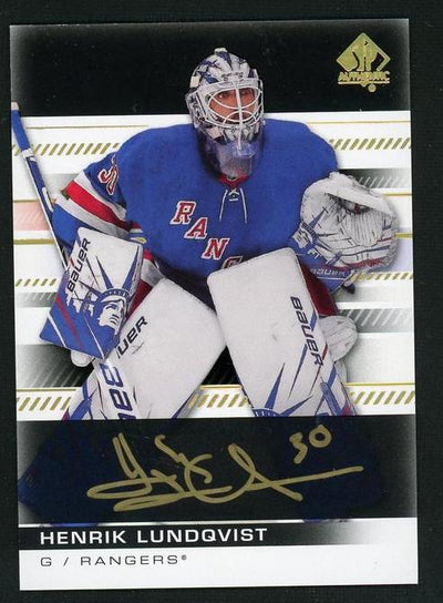 2019 Upper Deck SP Authentic 33 Henrik Lundqvist Rangers Auto