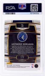 2021 Panini Select Green Prizm Anthony Edwards #49 Concourse 1/5 PSA 7