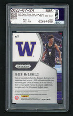 2020 Panini Prizm Draft Picks Silver Prizm Jaden Mcdaniels #11 PSA 10