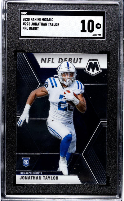 2020 Panini Mosaic #276 Jonathan Taylor Nfl Debut SGC 10