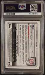 2020 Bowman Chrome Draft Autographs Blue Wave Refractor Austin Wells #CDAAWE /150 PSA 10