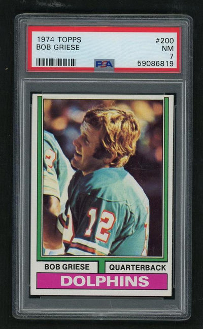 1974 Topps Bob Griese #200 PSA 7