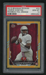 2015 Bowman Rainbow Orange Jameis Winston #R23 /299 PSA 10