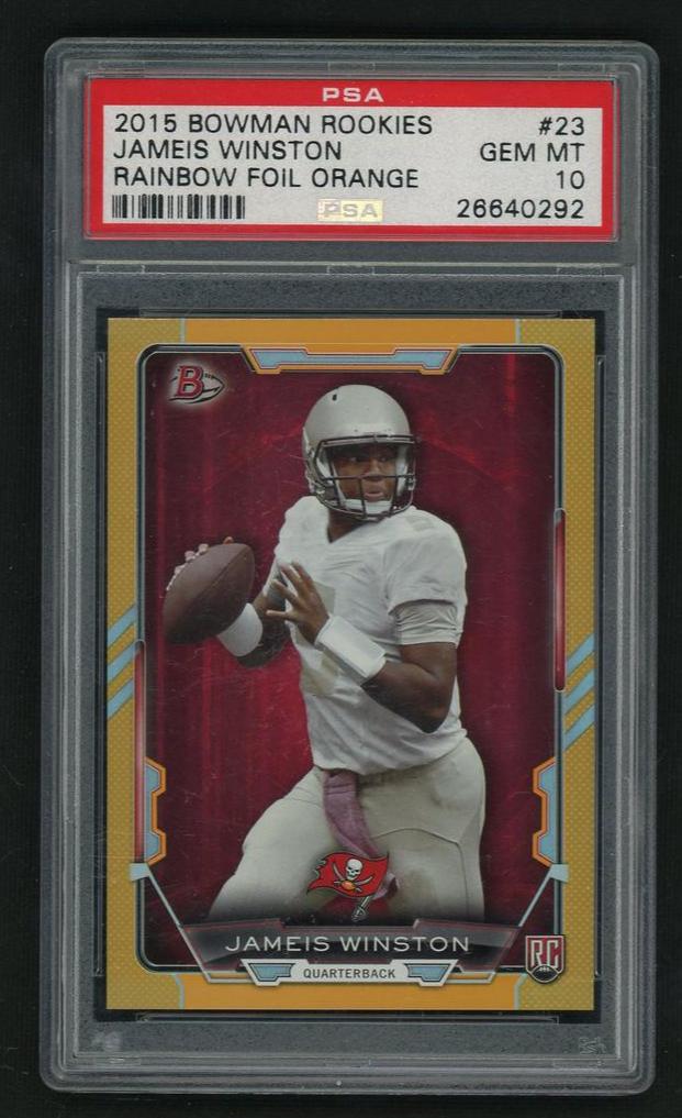2015 Bowman Rainbow Orange Jameis Winston #R23 /299 PSA 10