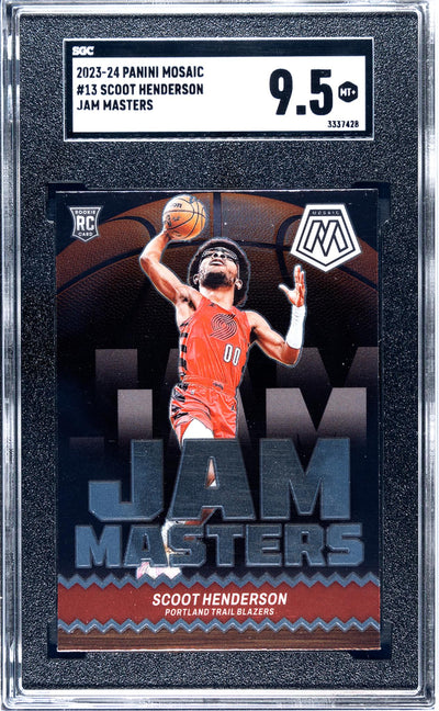 2023-24 Panini Mosaic Jam Masters Scoot Henderson #13 RC SGC 9.5