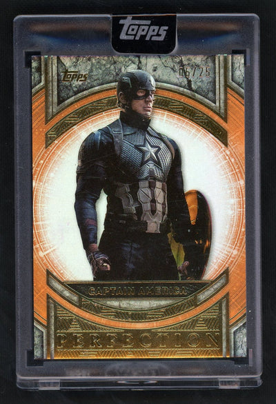 2025 Topps Marvel The Collector Captain America Orange Perfection /25