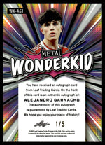 2022 Leaf Metal WK-AG1 Alejandro Garnacho Wonderkid /5 Auto