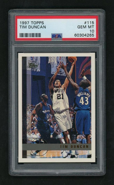 1997 Topps Tim Duncan #115 PSA 10