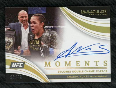 2022 Panini Immaculate MO-ANS Amanda Nunes Moments /99 Auto