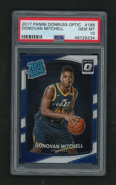 2017 Donruss Optic Rated Rookie Donovan Mitchell #188 PSA 10