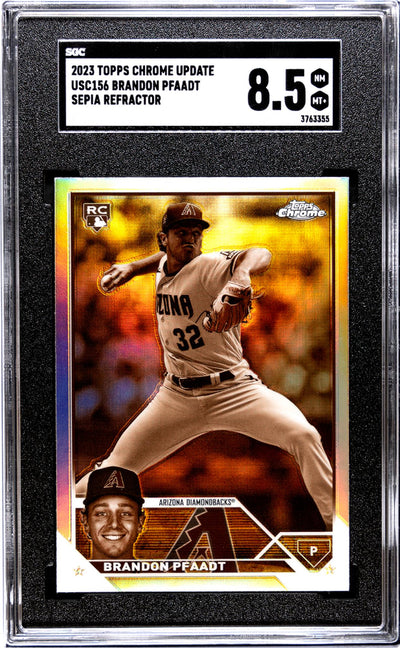 2023 Topps Chrome Update Sepia Refractor Brandon Pfaadt #USC156 RC SGC 8.5