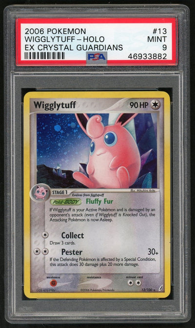 2006 Pokemon Ex Crystal Guardians Holo Wigglytuff #13 PSA 9