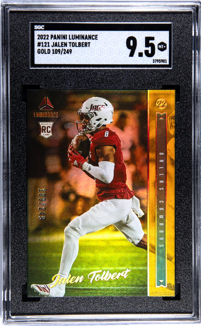 2022 Panini Luminance Gold Jalen Tolbert #121 RC /249 SGC 9.5