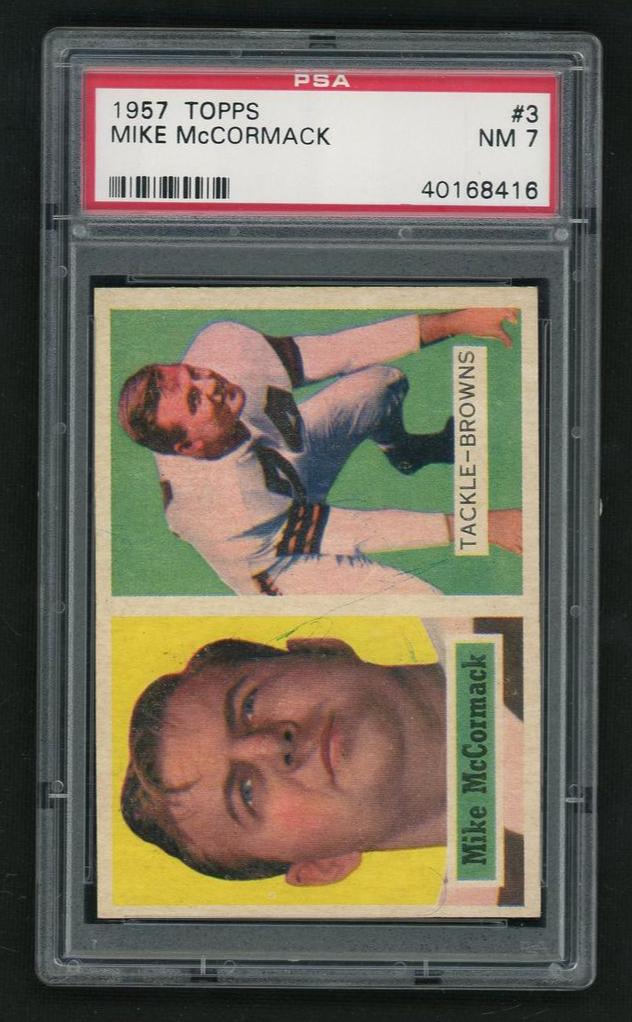 1957 Topps Mike Mccormack #3 PSA 7