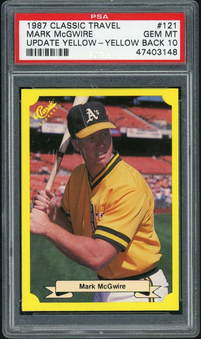 1987 Classic Update Yellow Mark Mcgwire #121 /100000 PSA 10