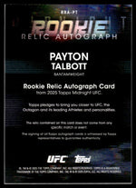 2025 Topps Midnight RRA-PT Payton Talbott Rookie Relic Autograph Rookie