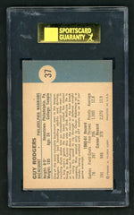 1961 Fleer 37 Guy Rodgers Rookie SGC 5 EX Philadelphia Warriors