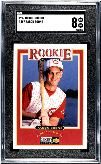 1997 Collector's Choice #467 Aaron Boone Rookie Class SGC 8
