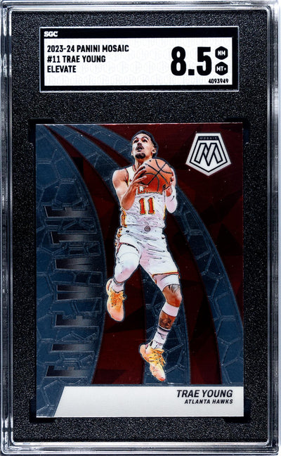 2023-24 Panini Mosaic Elevate Trae Young #11 SGC 8.5