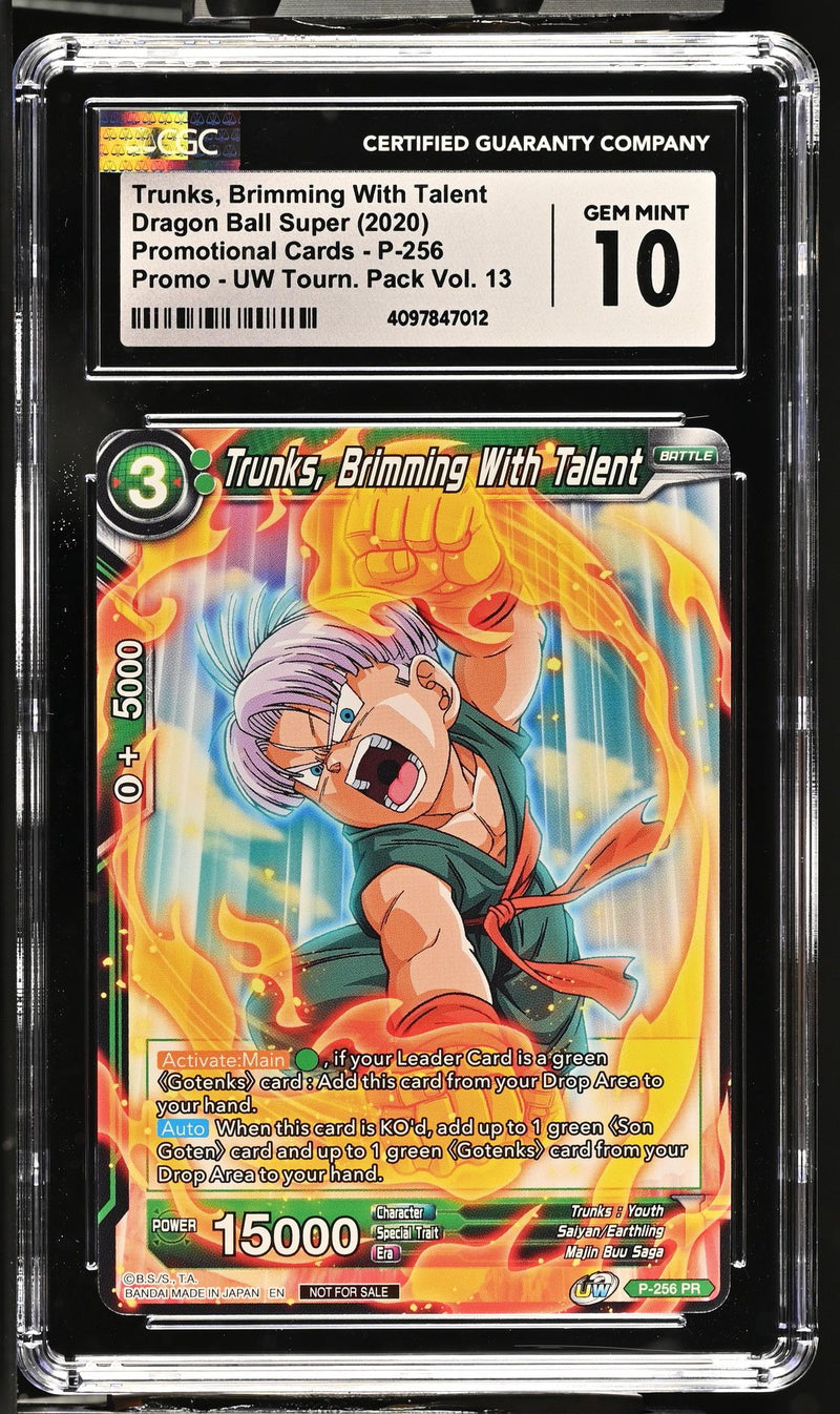 2020 Dragon Ball Super #P-256 Trunks Promo - UW Tourn. Pack Vol. 13 CGC 10