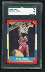 1986 Fleer 31 Julius Erving 31 SGC 84 NM 76ers