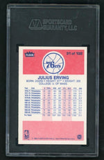 1986 Fleer 31 Julius Erving 31 SGC 84 NM 76ers