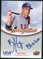 2009 Upper Deck USA Baseball Bryce Harper Blue Inscriptions