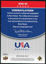 2009 Upper Deck USA Baseball Bryce Harper Blue Inscriptions