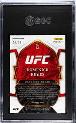 2023 Panini Select Red Disco Prizm Dominick Reyes #82 /99 SGC 9.5
