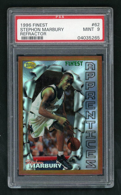1996 Finest Refractor Stephon Marbury #62 PSA 9