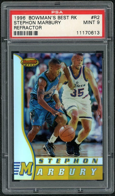 1996 Bowman's Best Refractor Stephon Marbury #R2 PSA 9
