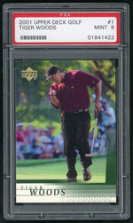 2001 Upper Deck Golf Tiger Woods #1 PSA 9