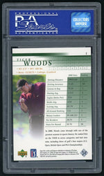 2001 Upper Deck Golf Tiger Woods #1 PSA 9