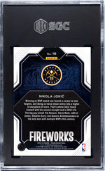 2022 Panini Prizm Fireworks Nikola Jokić #18 SGC 8