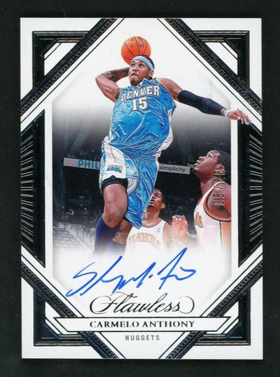 2020 Panini Flawless FFS-CMA Carmelo Anthony Flawless Frame Signatures Nuggets Auto