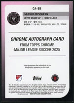 2025 Topps Chrome MLS Chrome Autographs Sergio Busquets Pink Pulsar /25