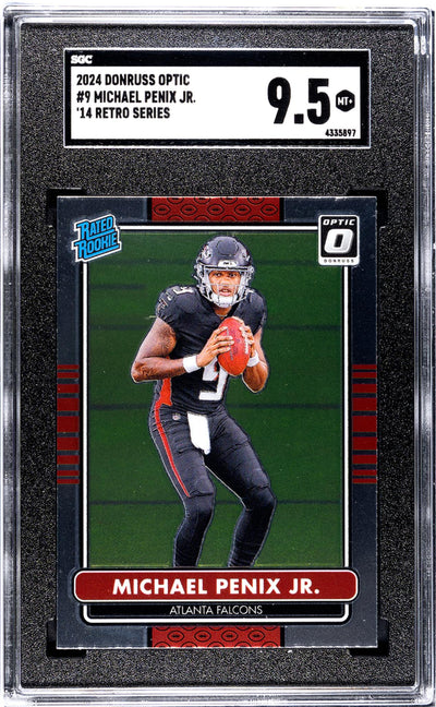 2024 Donruss Optic #9 Michael Penix Jr. '14 Retro Series SGC 9.5