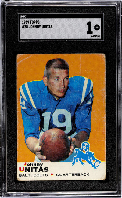 1969 Topps #25 Johnny Unitas SGC 1