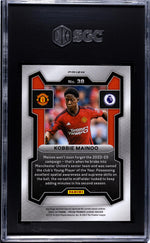 2023-24 Panini Prizm Premier League #38 Kobbie Mainoo Orange Mosaic Prizm SGC 10