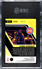 2020-21 Panini Flux Blue Cracked Ice James Wiseman #204 /25 SGC 9.5