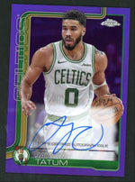 2025 Topps Chrome Chrome Jayson Tatum Purple Refractor Auto /75