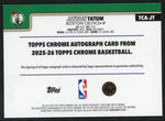 2025 Topps Chrome Chrome Jayson Tatum Purple Refractor Auto /75