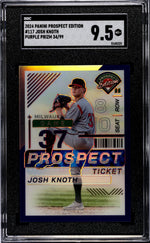 2024 Panini Prospect Purple Prizm Josh Knoth #117 /99 SGC 9.5