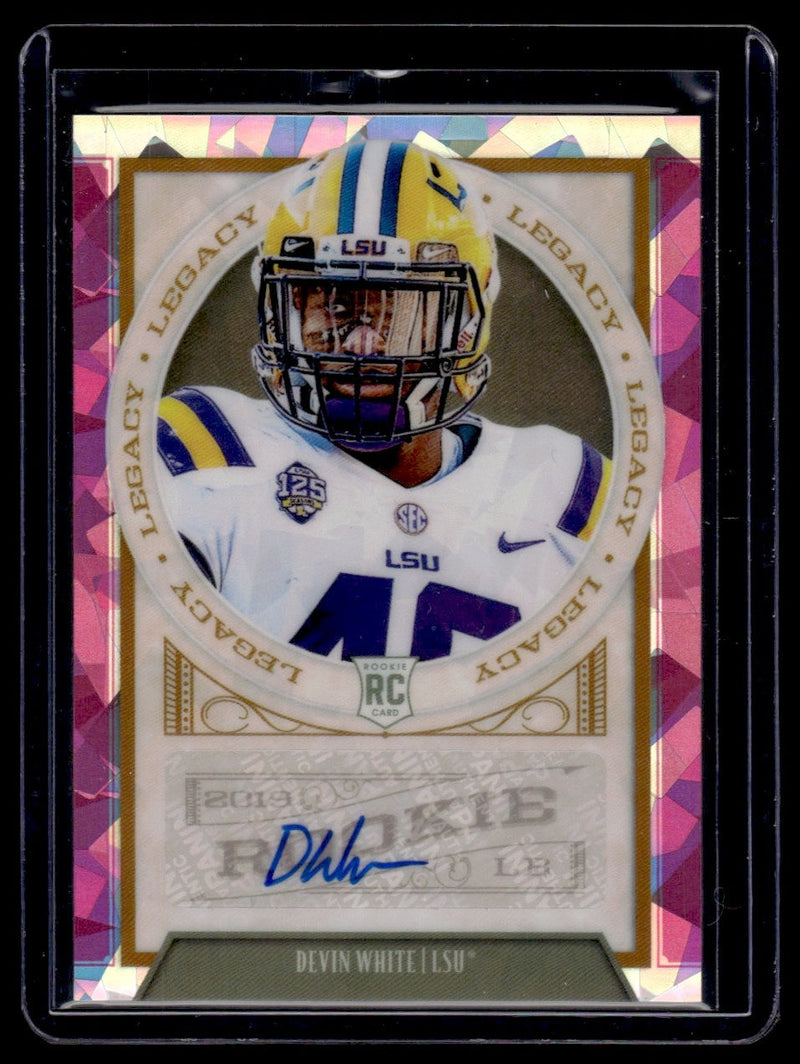 2019 Panini Legacy Cracked Ice Devin White #160 RC Auto /10