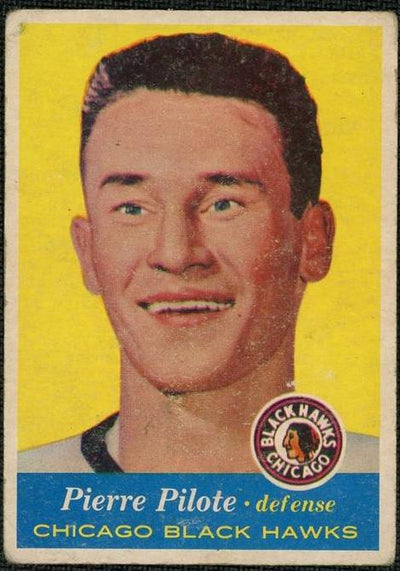 1957 Topps 22 Pierre Pilote Rookie Chicago Black Hawks