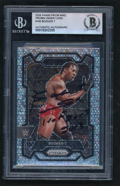 2022 Panini Prizm 160 Booker T Prisms Under Card Beckett 10 Auto